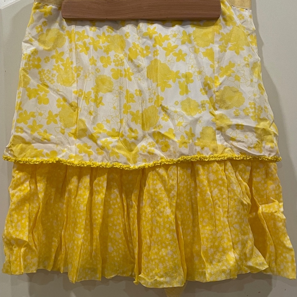 D&G by Dolce & Gabbana - yellow & white flowing skirt